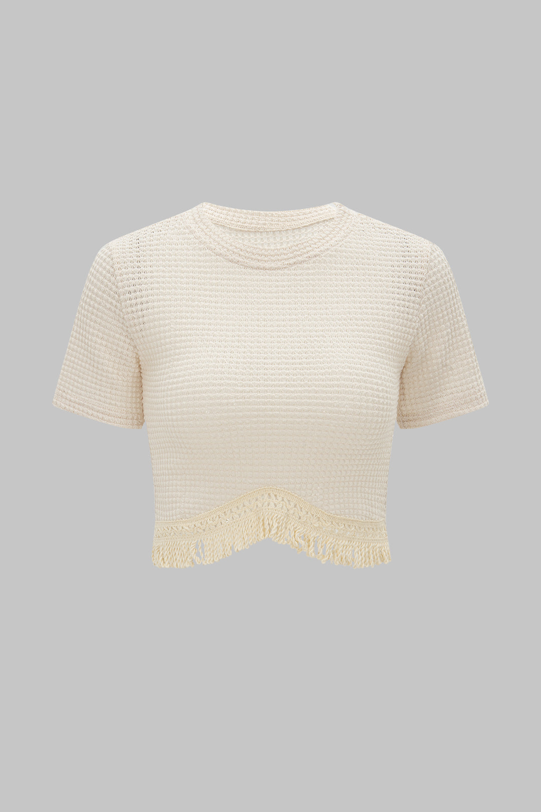 Örgü Franş Şort Kol Bluz