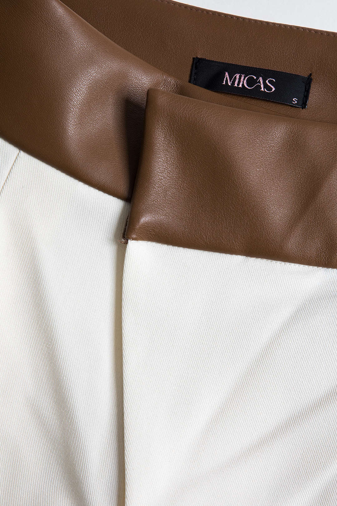 Suni Deri Patchwork Pantolonlar