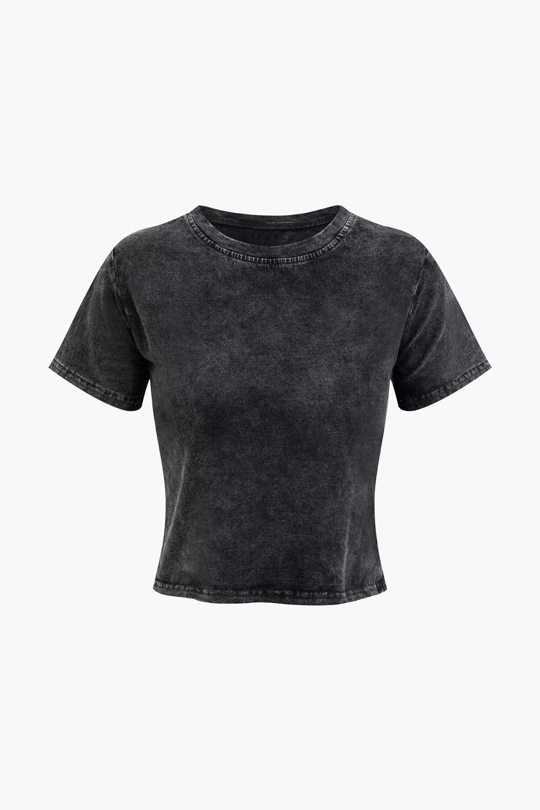 Basic Retro Yuvarlak Yaka Tişört