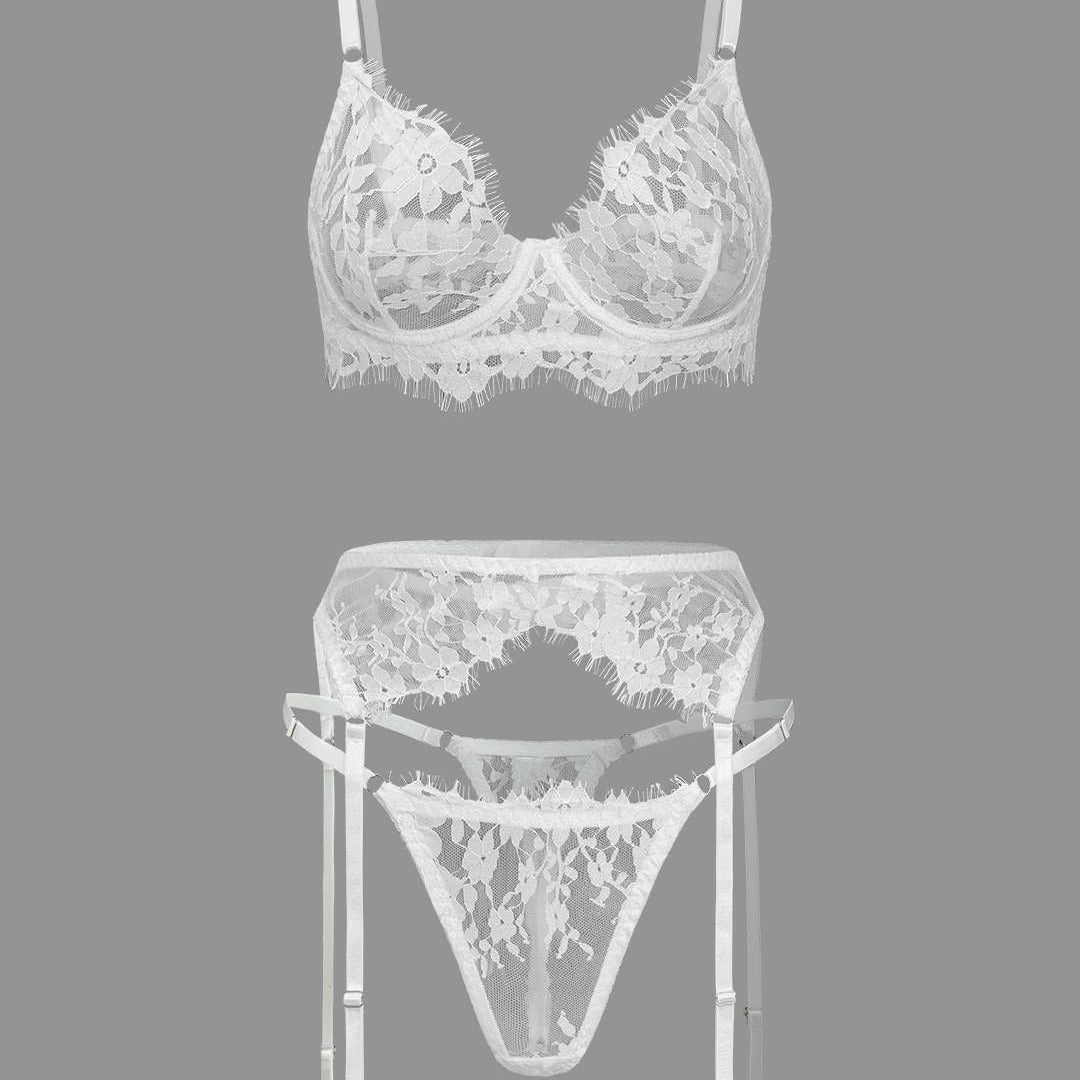 Dantel Şeffaf Jartiyer Takımı