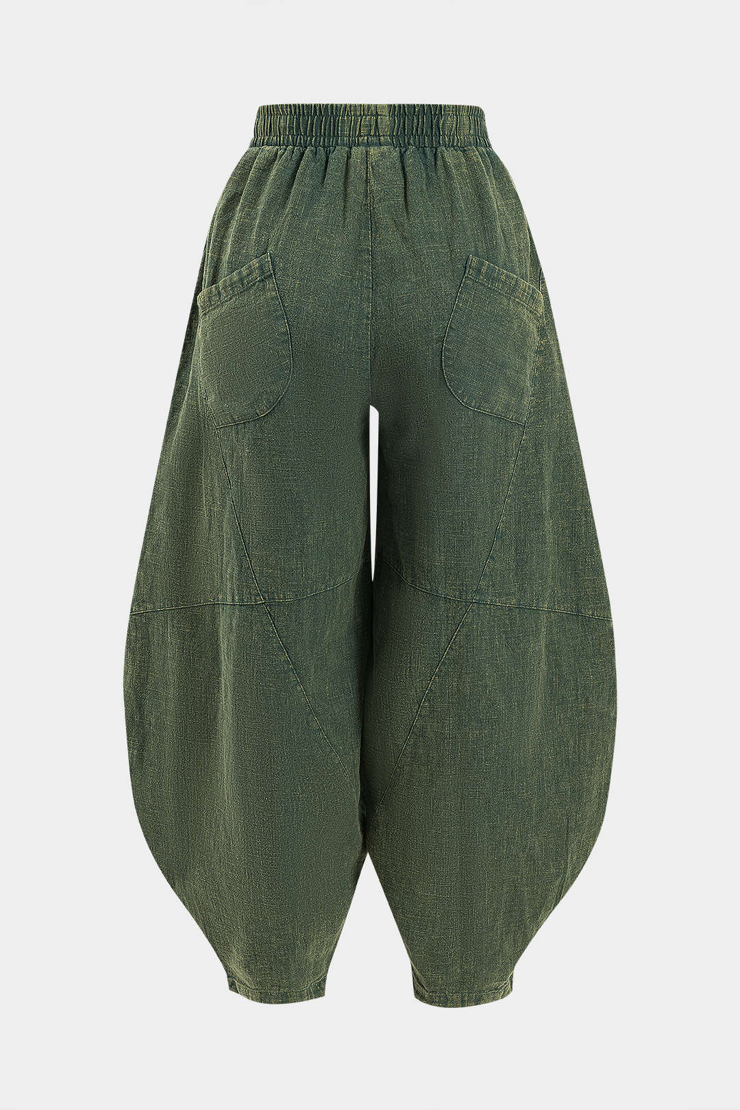 Fırfırlı Cepli Geniş Paça Varil Pantolonlar