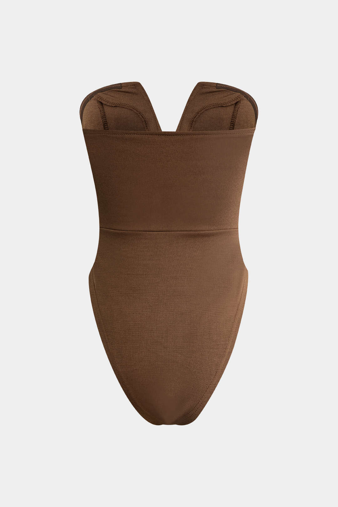 Basic V Yaka Straplez Bodysuit
