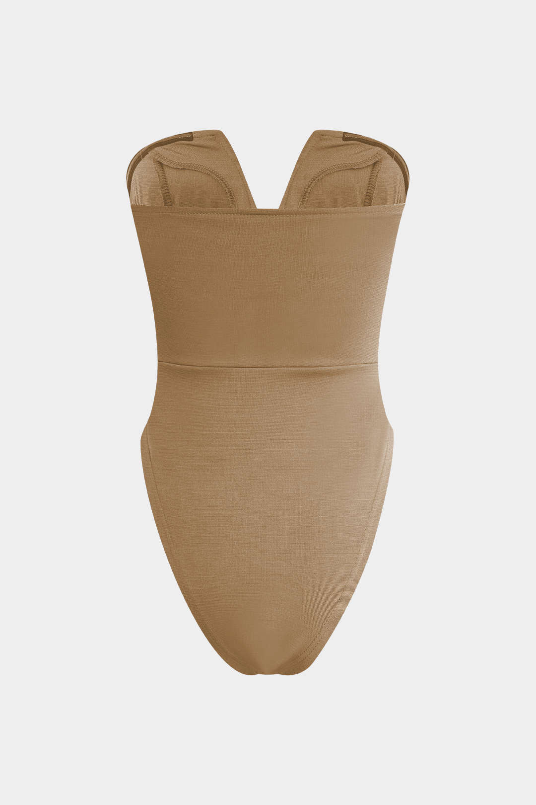 Basic V Yaka Straplez Bodysuit