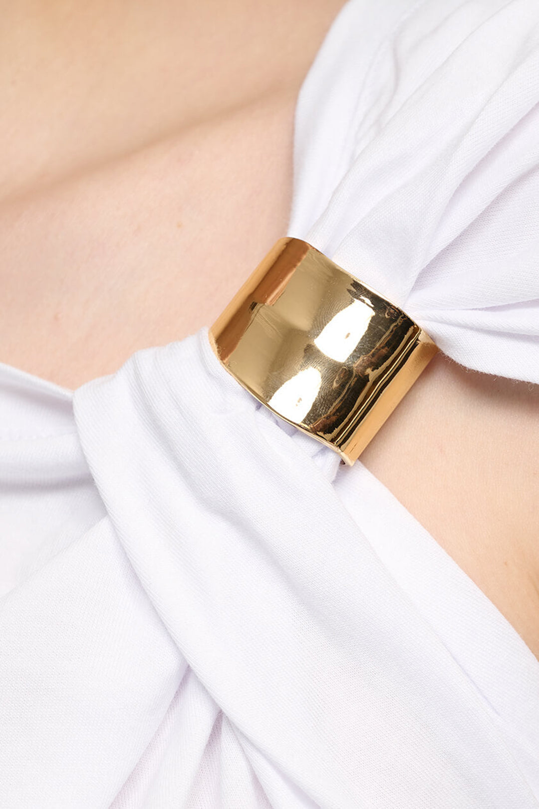 Metallic Kırışık Düğüm Tişört