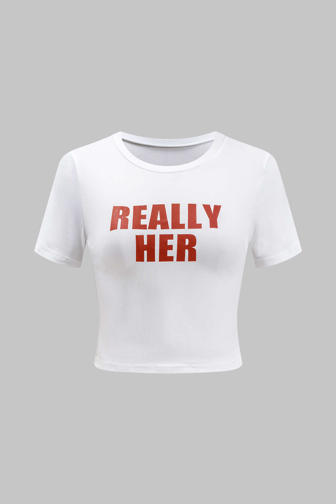 Yazı Baskılı Yuvarlak Yaka Kısa Kol Tişört