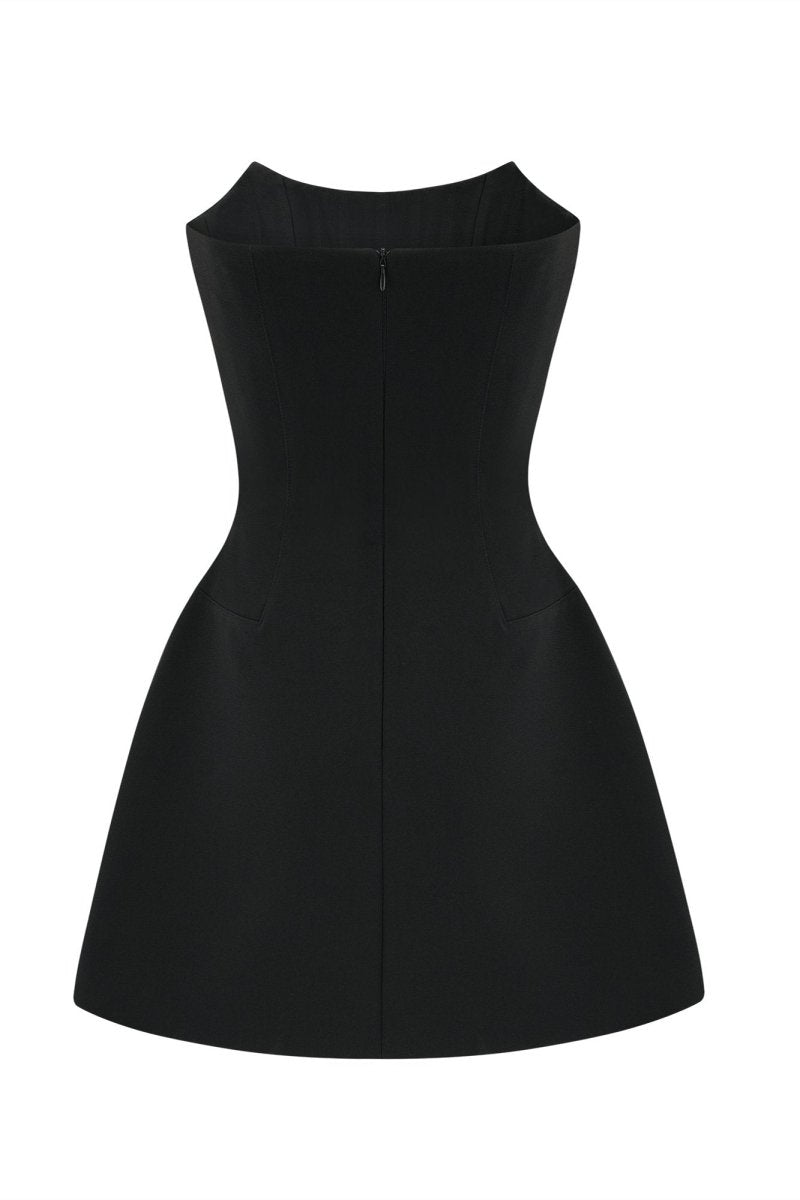 Olyssa Frances Kristal İşlemeli Kolsuz Mini Elbise