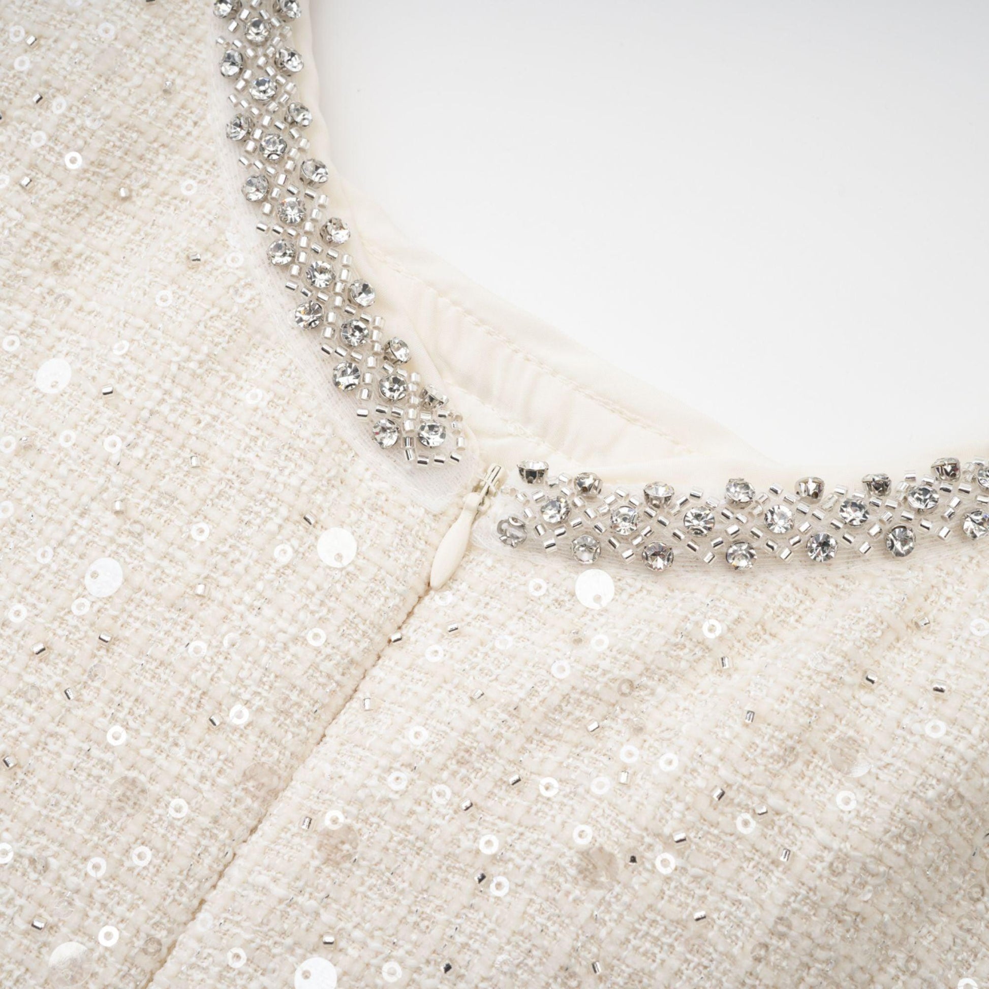 Manon Charm Açık Mavi Işıltılı Tweed Mini Elbise