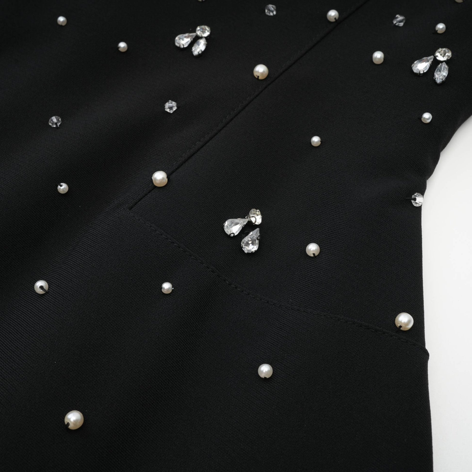 Olyssa Melisande mavi süslemeli mini elbise