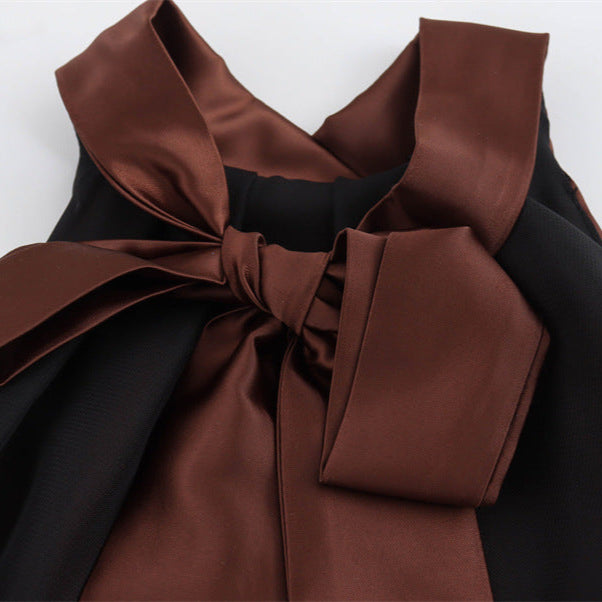 Olyssa Boyundan Bağlamalı Sırt Detay Maxi Elbise