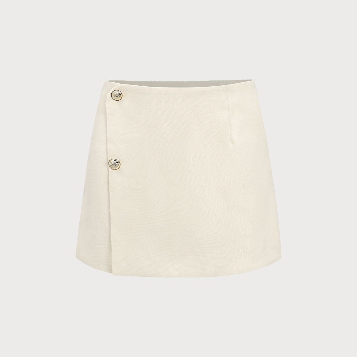 Gold Düğmeli Şort Etek